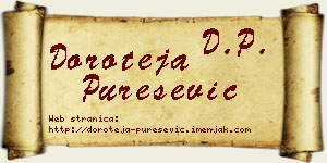 Doroteja Purešević vizit kartica